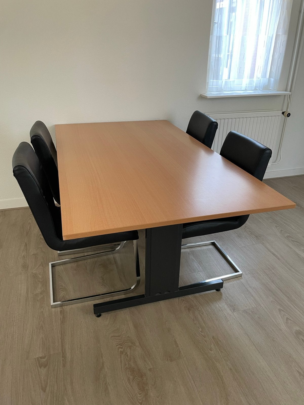 Tafel met 4 stoelen, Ophalen, Gebruikt, 50 tot 100 cm, 150 tot 200 cm
