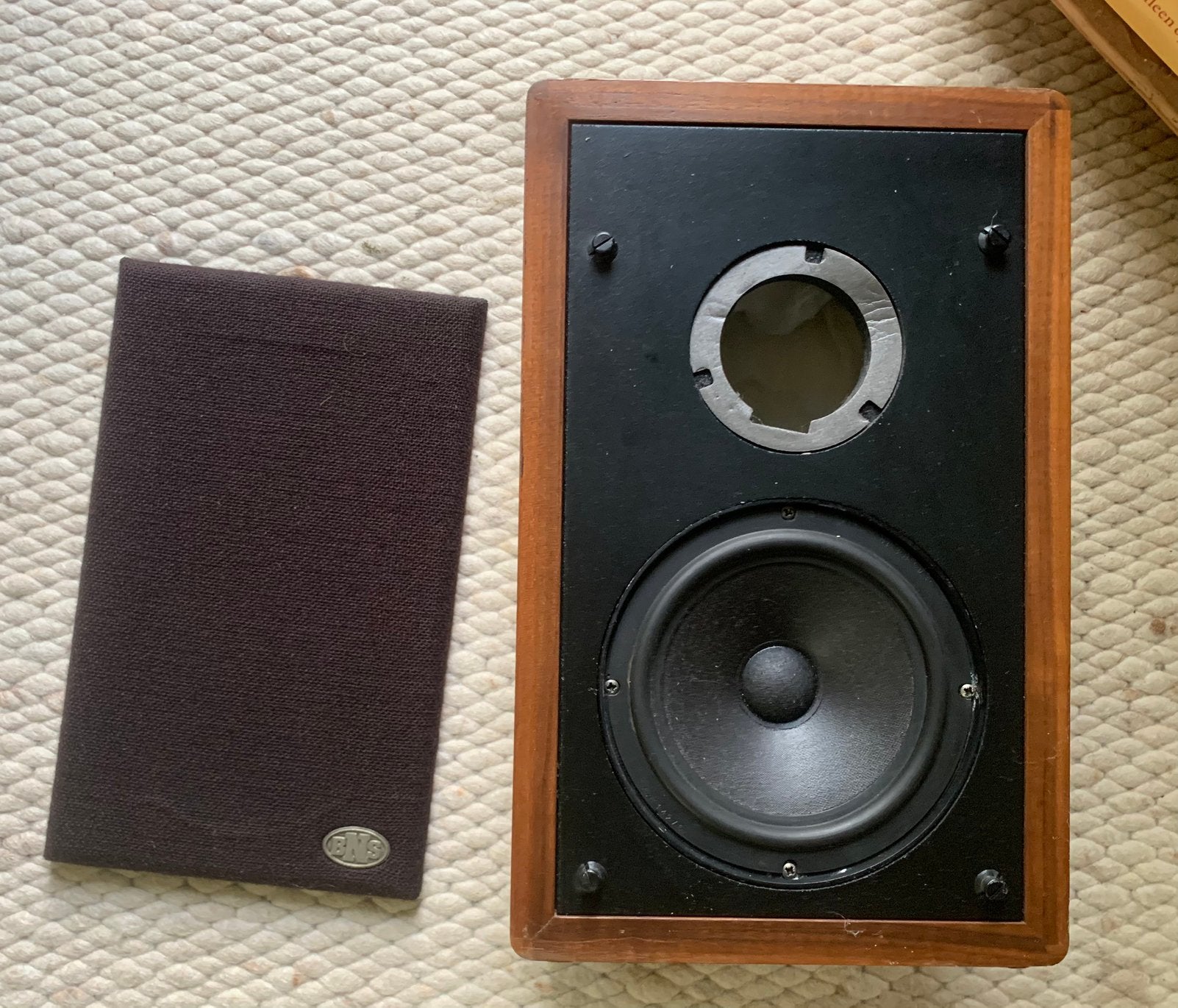 Houten kast BNS 232 crossover 2-weg scheidingsfilter frontje, Audio, Tv en Foto, Overige merken, Stereo speakers, BNS, Ophalen of Verzenden