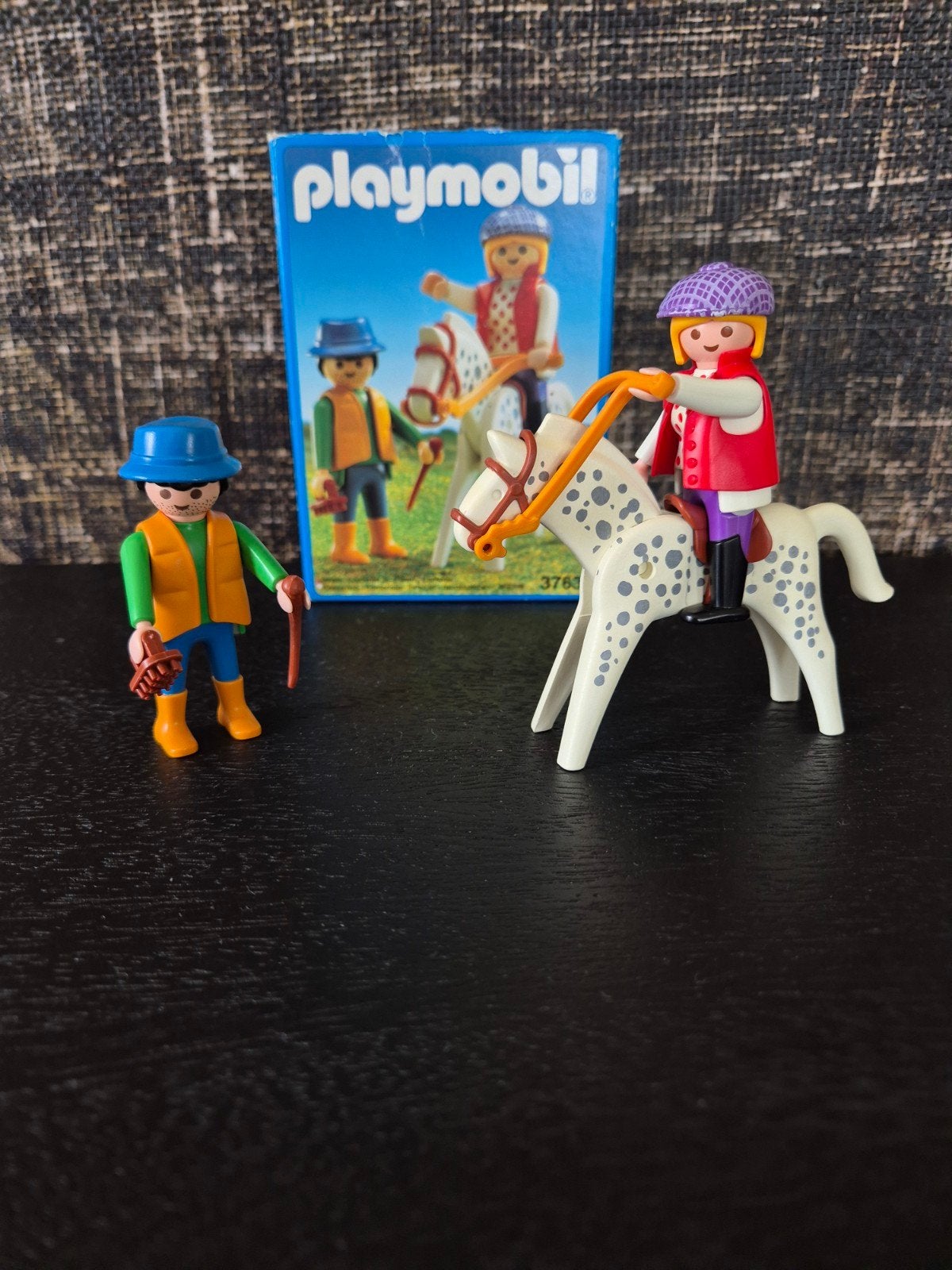 Leuk vinted playmobil paard, jongen en meisje met toebehoren, Ophalen of Verzenden, Zo goed als nieuw