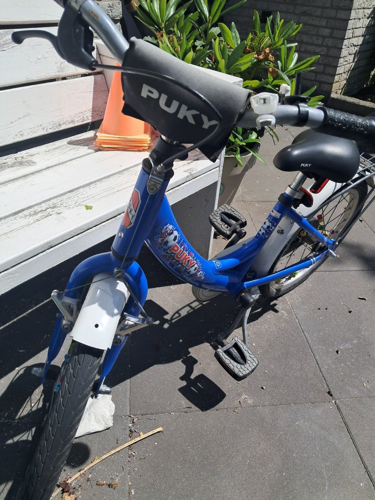 Puky 18 inch fiets voetbal thema, Ophalen, Terugtraprem, Gebruikt, Puky