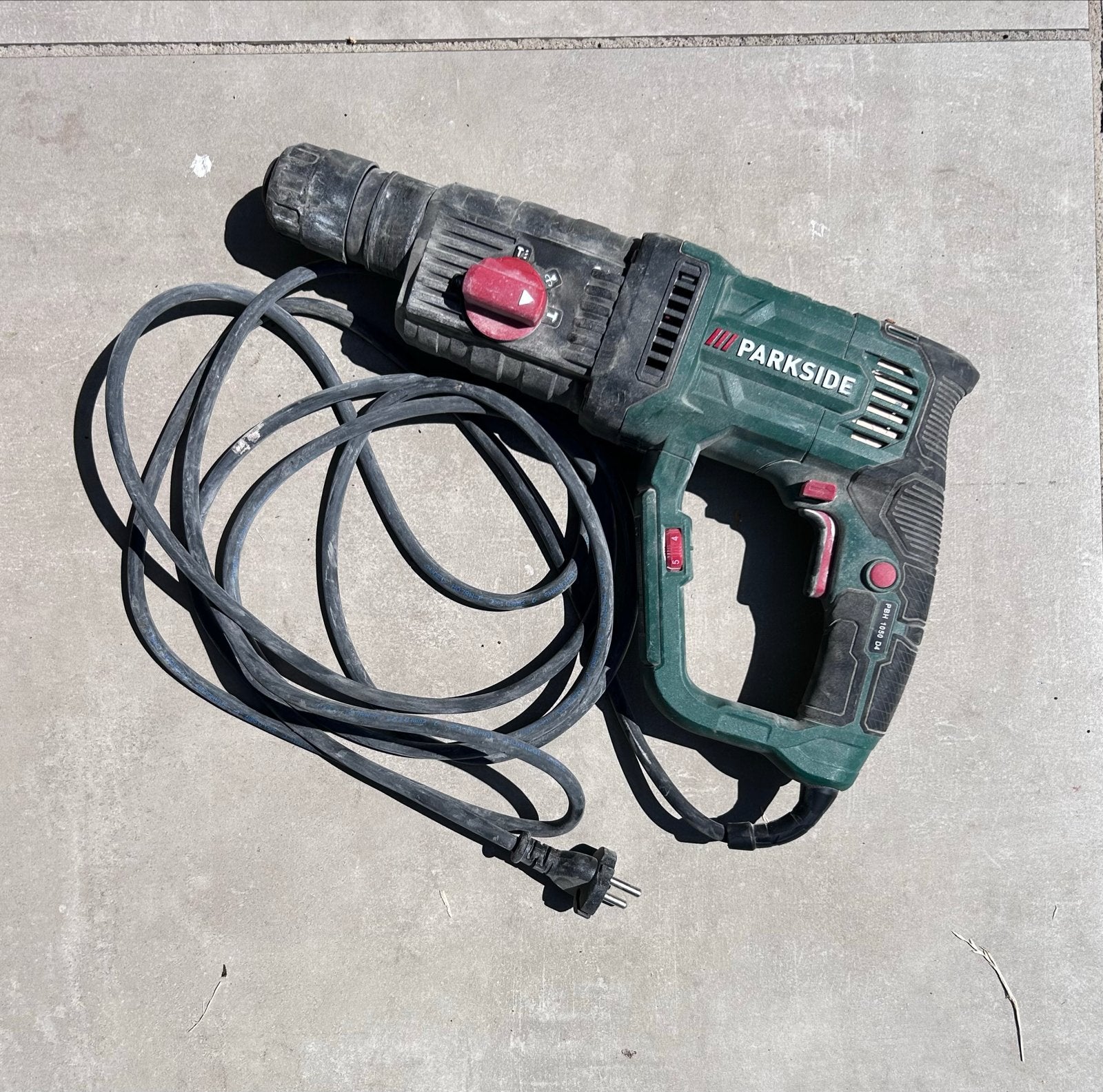 Parkside Boorhamer 1050 W - Gebruikt, Ophalen, 600 watt of meer, Boor- en/of Breekhamer, Zo goed als nieuw