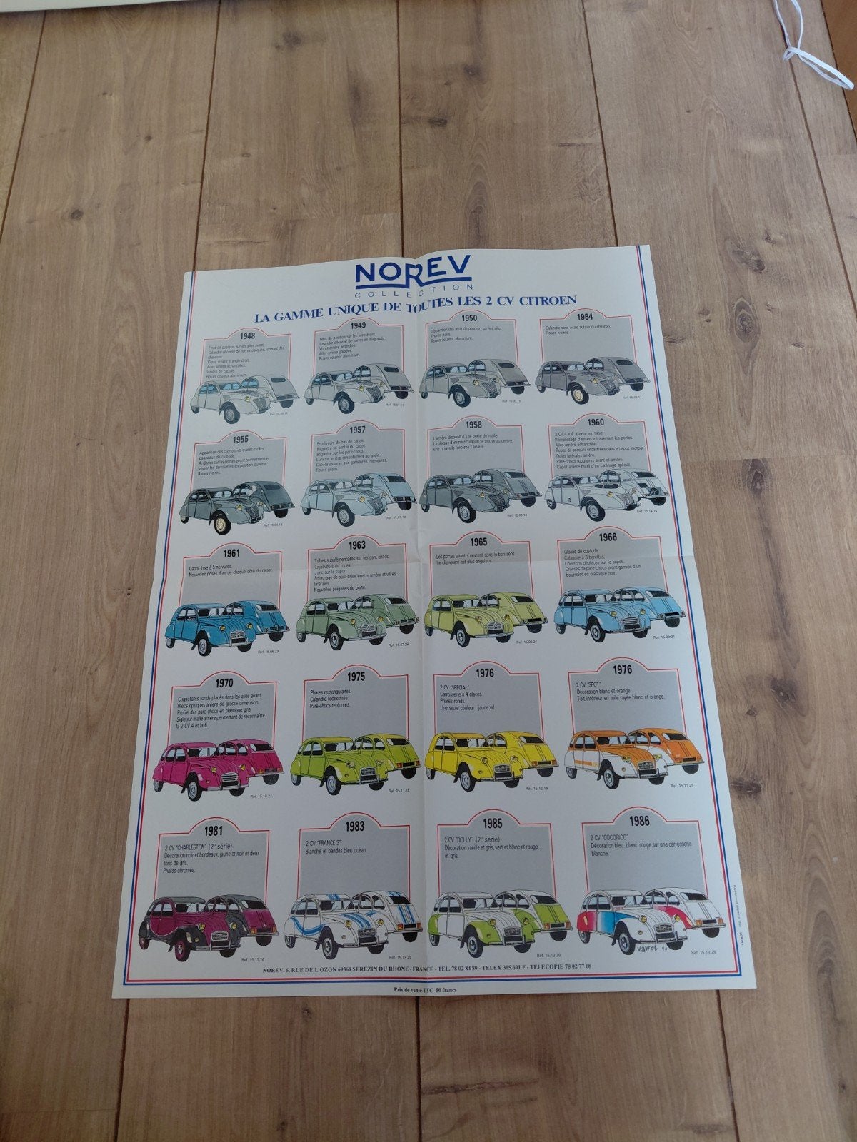 Norev Collectie Citroën 2CV Poster - Unieke Gamme, Ophalen of Verzenden, Gebruikt, Auto's