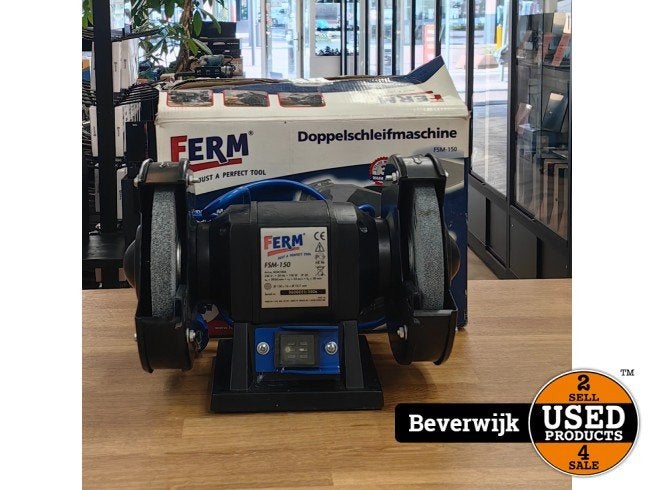Ferm FSM-150 Werkbankslijpmachine - In Nette Staat, Doe-het-zelf en Verbouw, Ferm, Zo goed als nieuw, Support@ferm.com, Ferm B.V., Merwehaven 23, 
2984 AG Ridderkerk
Netherlands