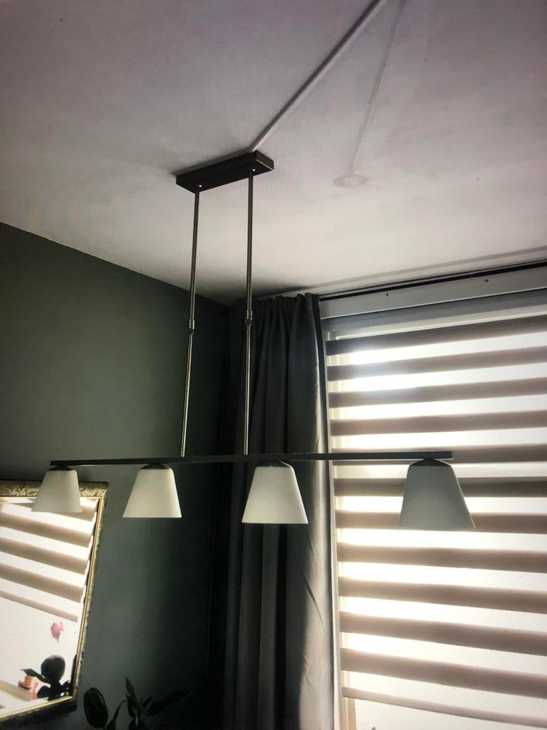 Mooie verstelbare lamp met kapjes, Huis en Inrichting, Lampen | Hanglampen, Ophalen, Zo goed als nieuw, Minder dan 50 cm