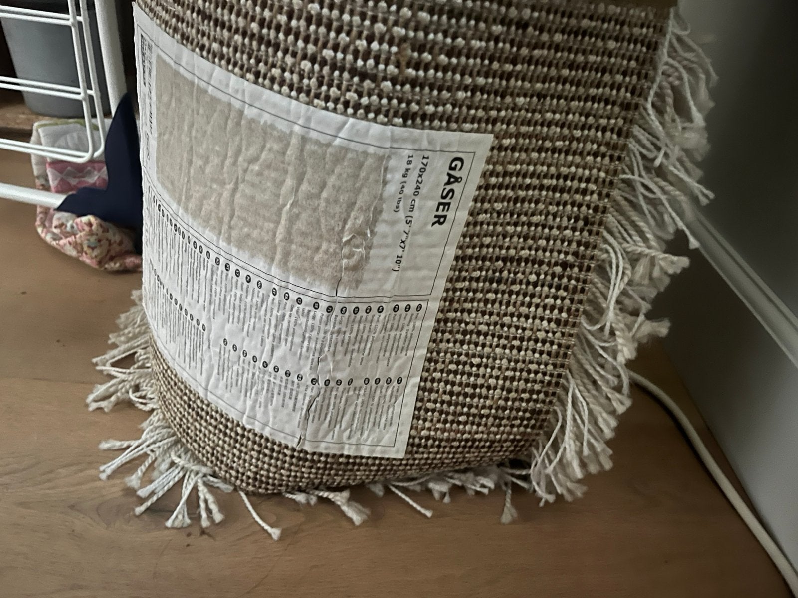 IKEA Gäser Hoogpolig tapijt beige 240 x 170, Ophalen, Beige, 150 tot 200 cm, 200 cm of meer