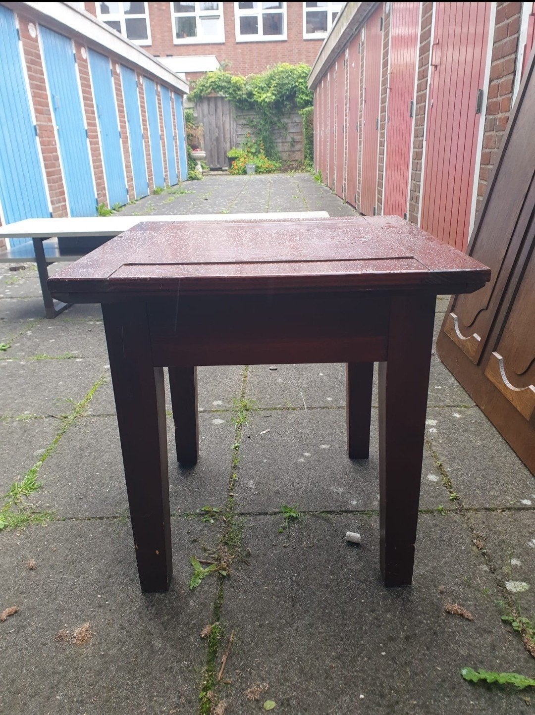 Tafeltje hout gratis afhalen, Gebruikt, Vierkant, 55 tot 75 cm, Hout