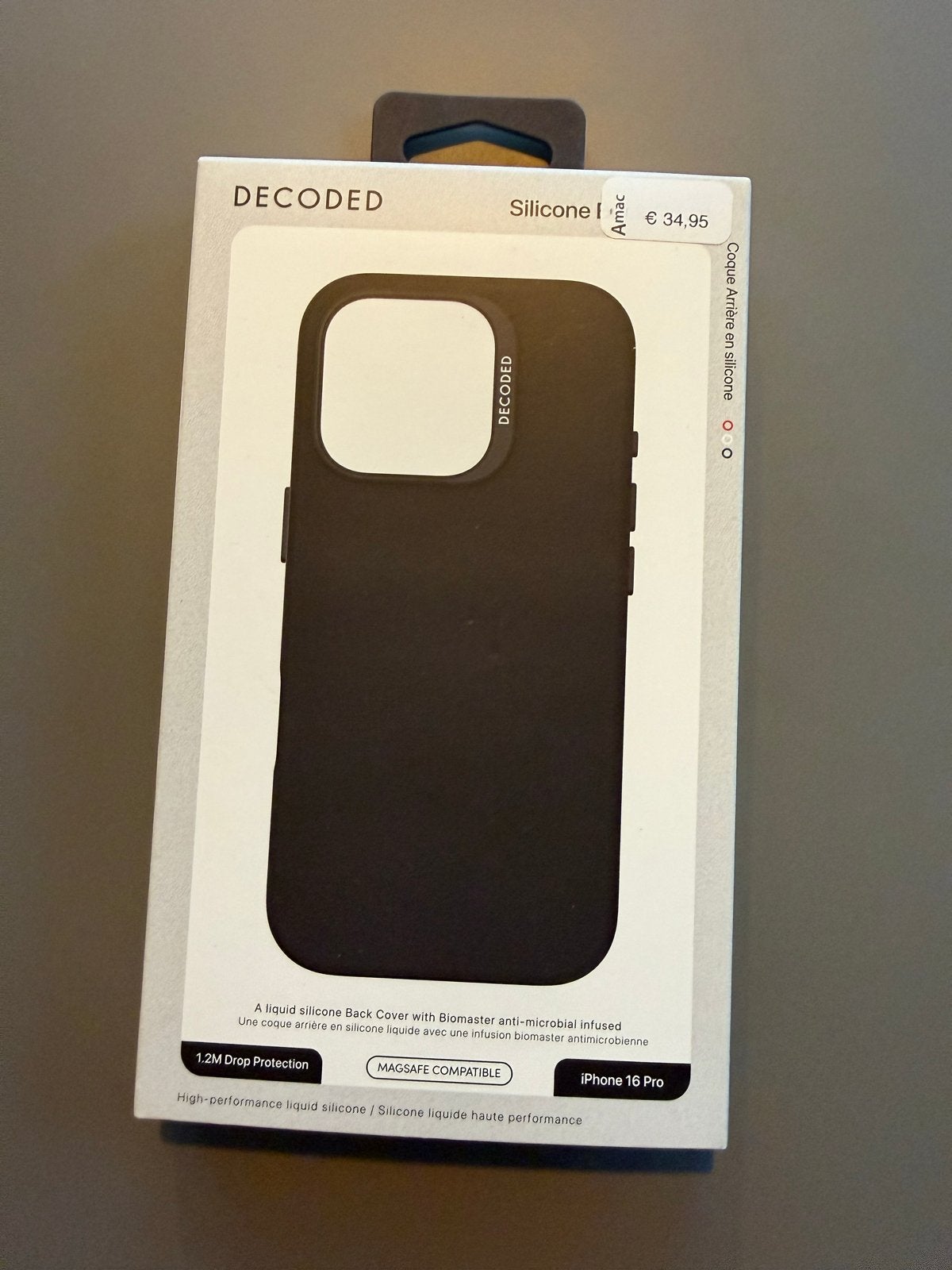 DECODED iPhone 16 Pro Anti-Microbiële Siliconen Hoesje, IPhone 16 Pro, Zwart, Overige merken, Nieuw
