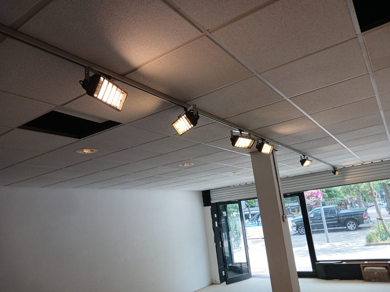 Professionele railspots voor winkel of kantoor, Huis en Inrichting, Ophalen, Halogeen, Gebruikt, Metaal
