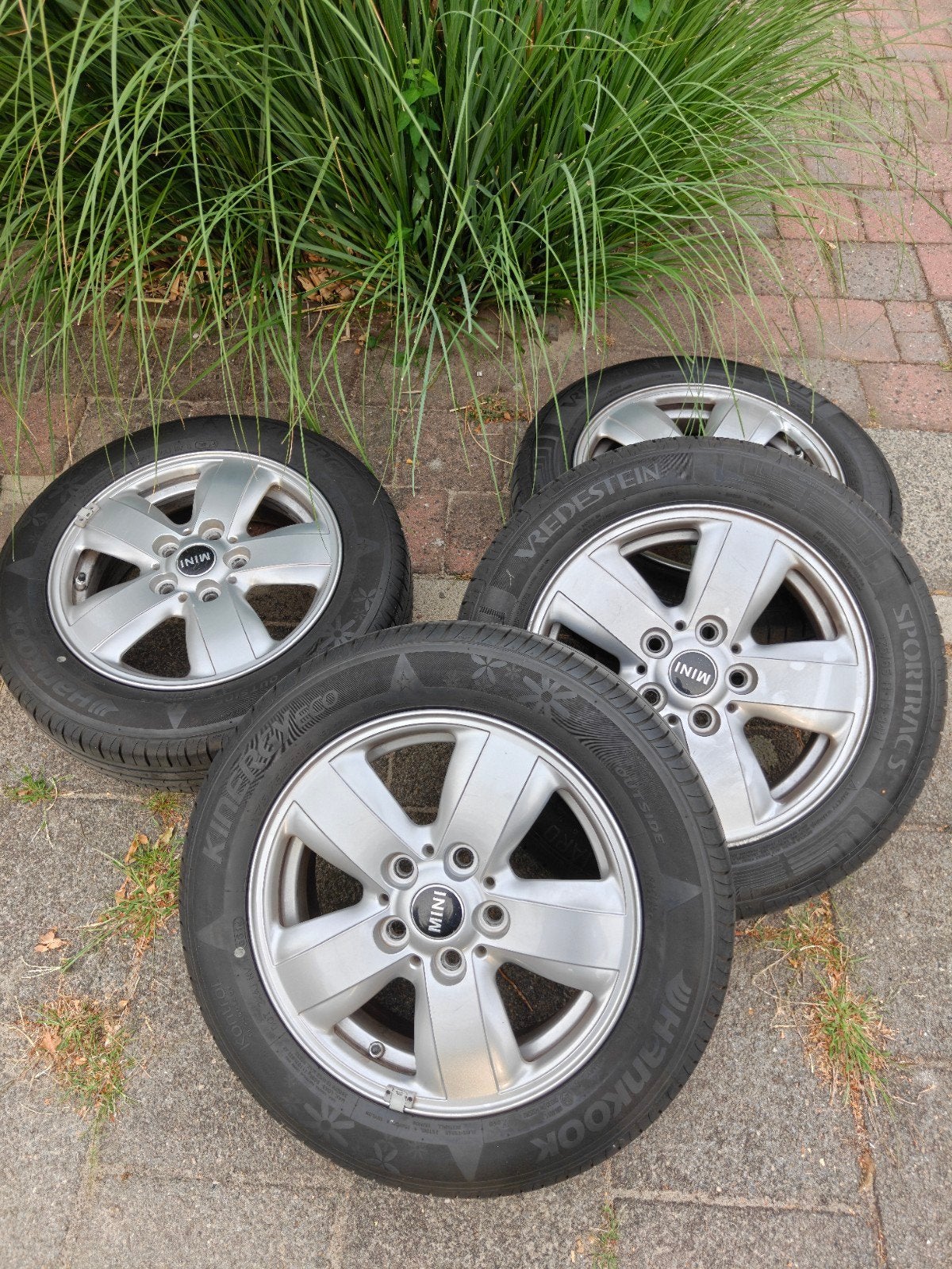 Mini F-serie 15 inch velgen 5x112, zomerbanden/TPMS sensoren, Auto-onderdelen, Banden en Velgen, Gebruikt, 15 inch, 175 mm, Banden en Velgen