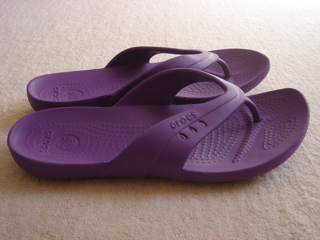 Originele CROCS Classic Flip slippers mt W10 (42) Paars, Slippers, Overige kleuren, Ophalen of Verzenden, Crocs