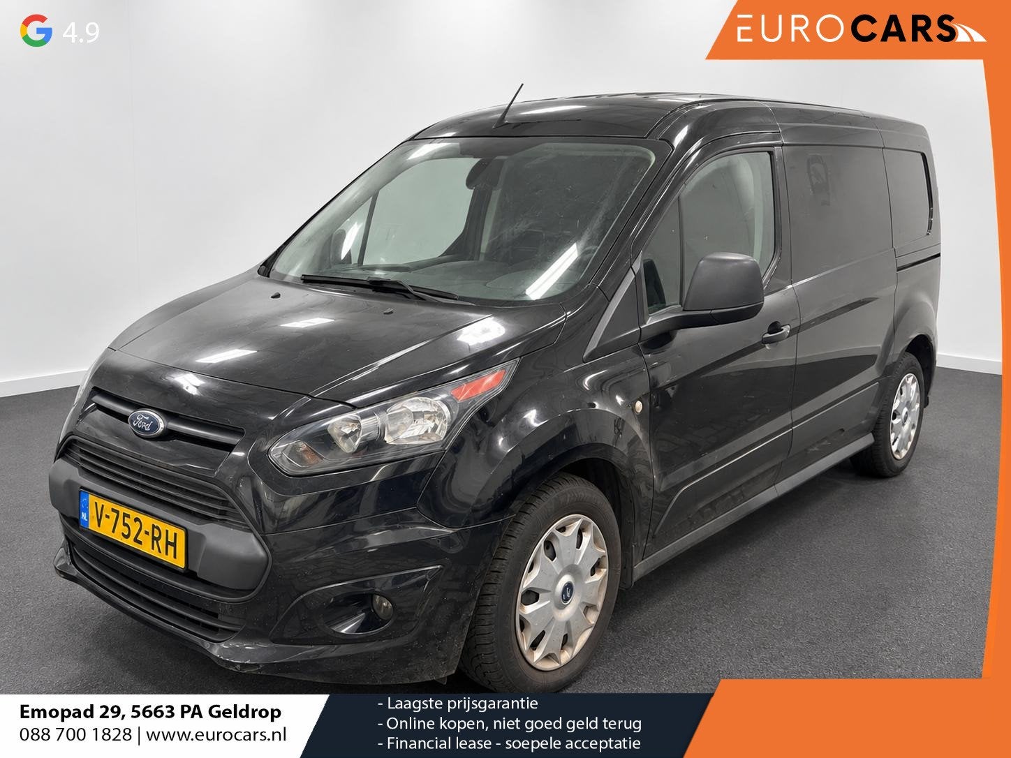 Ford Transit Connect 1.5 TDCI L2 Trend MOTOR DEFECT! Navigat, Auto's, Gebruikt, Euro 6, 4 cilinders, Zwart
