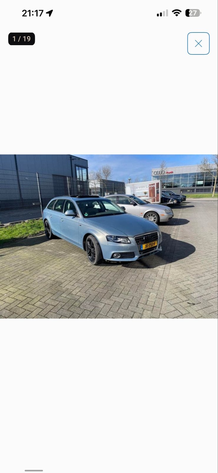 Audi A4 2.0 Tfsi 3 x s line, Beige, 4 cilinders, 1984 cc, Blauw