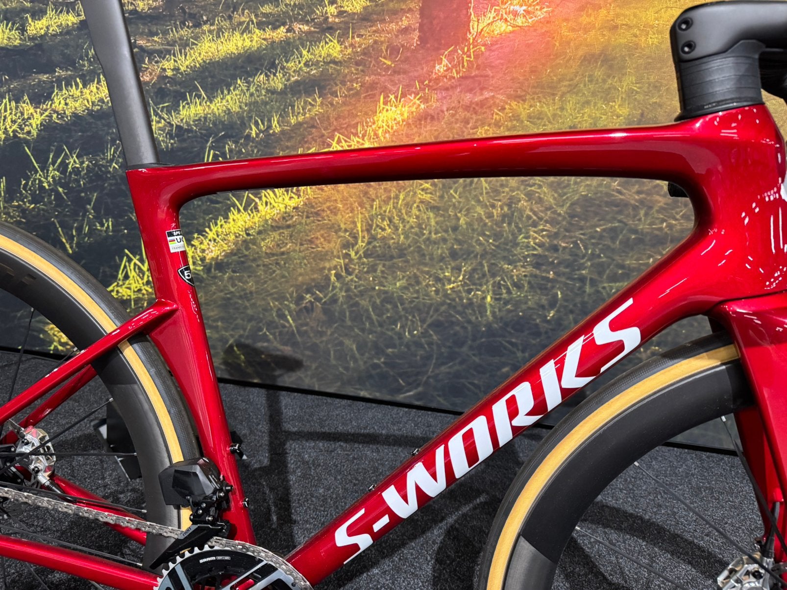 Super mooie S-Works Tarmac SL9 maat 56cm met Sram Red AXS, 28 inch, Carbon, Nieuw, Meer dan 20 versnellingen