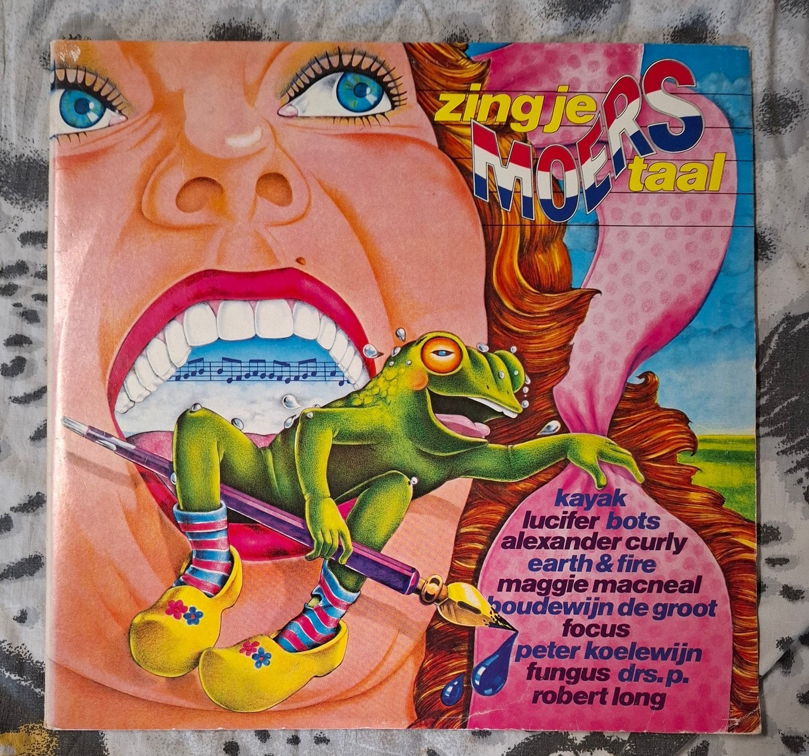 Zing Je Moerstaal - Diverse Artiesten LP (Pop, Rock), Cd's en Dvd's, LP, Gebruikt, Ophalen of Verzenden, Complilatie