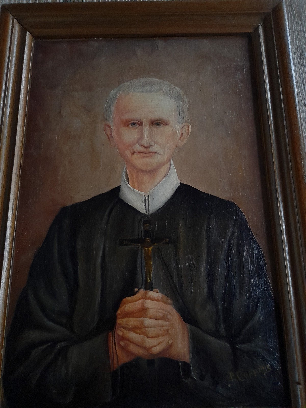 Schilderij Peerke Donders door P. Coppens, Antiek en Kunst, Doek, Portret of Personen, Ophalen of Verzenden, Olieverf