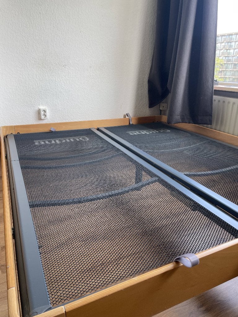 Auping auronde bed 180x200, Ophalen, Modern, functioneel, Bruin, Tweepersoons