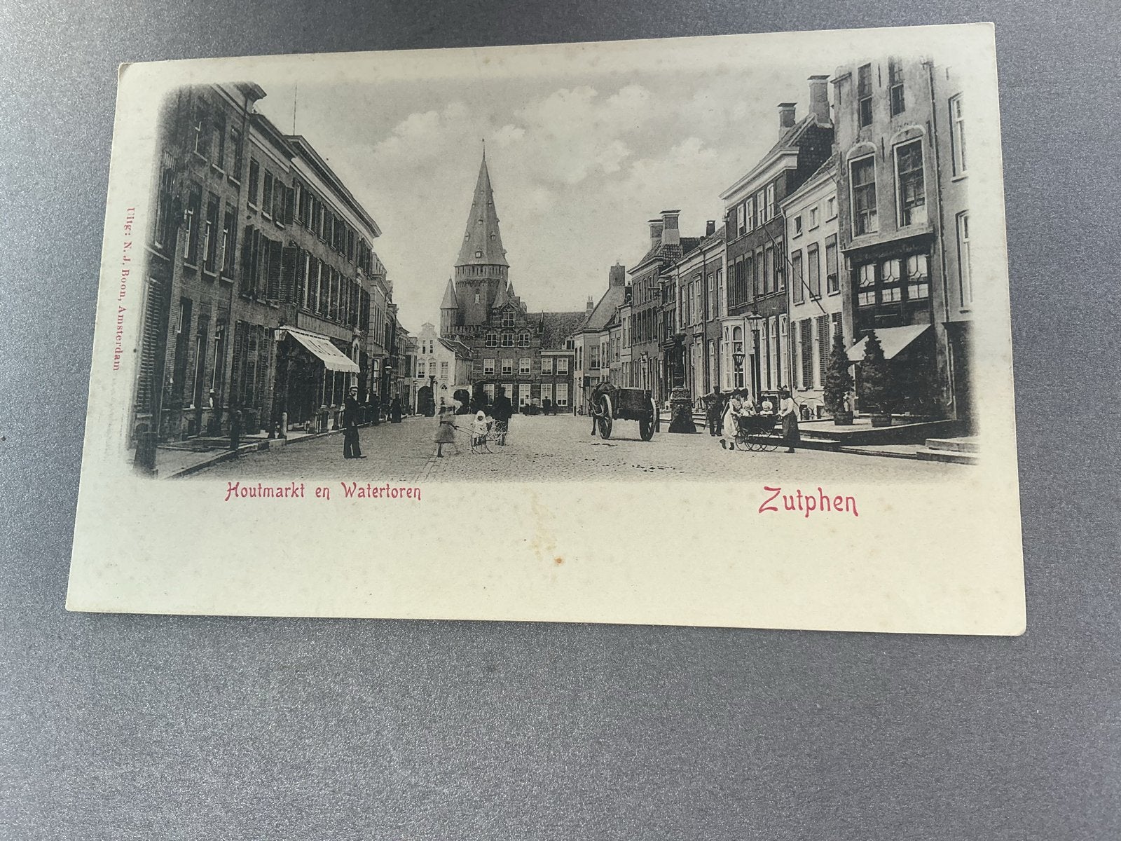 ZUTPHEN Oude briefkaart - Houtmarkt en Watertoren, Verzenden, Voor 1920, Gelopen, Gelderland
