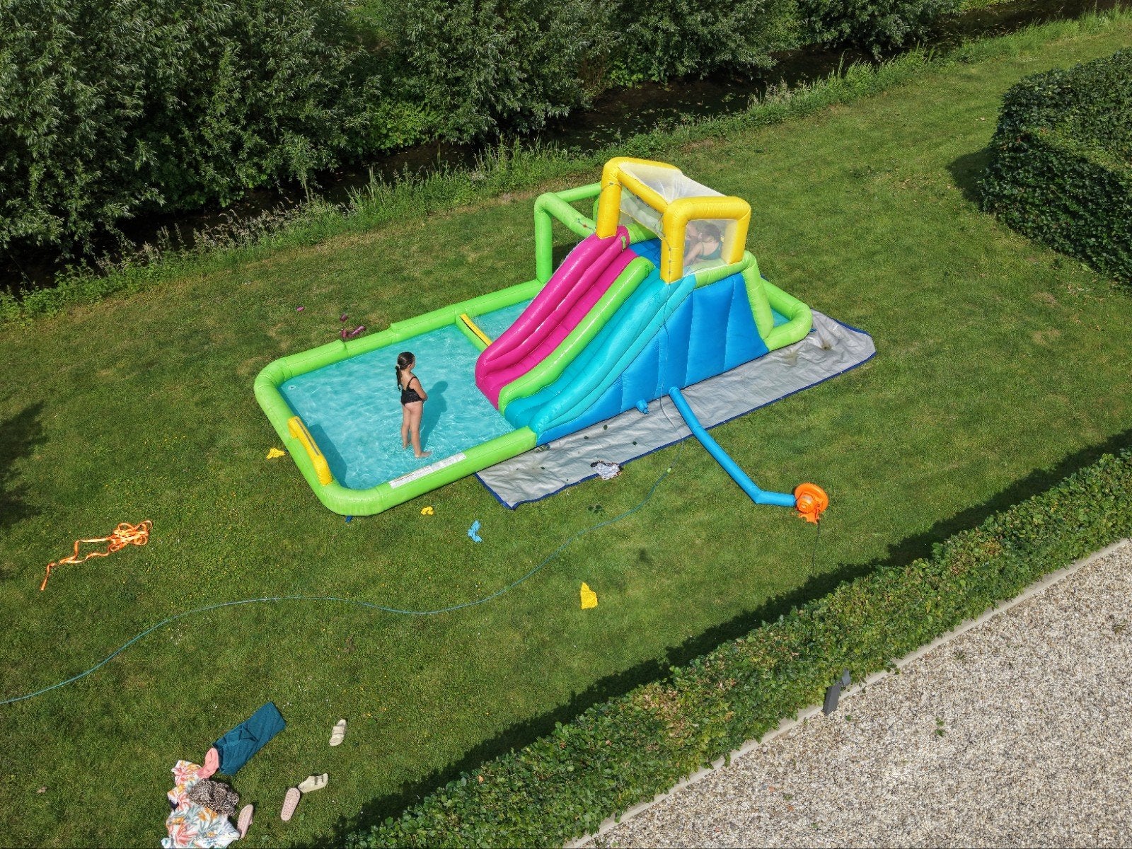 Bestway H2OGO! Splash Course Mega Waterpark, Tuin en Terras, 200 tot 300 cm, Zo goed als nieuw, 400 cm of meer, Rechthoekig