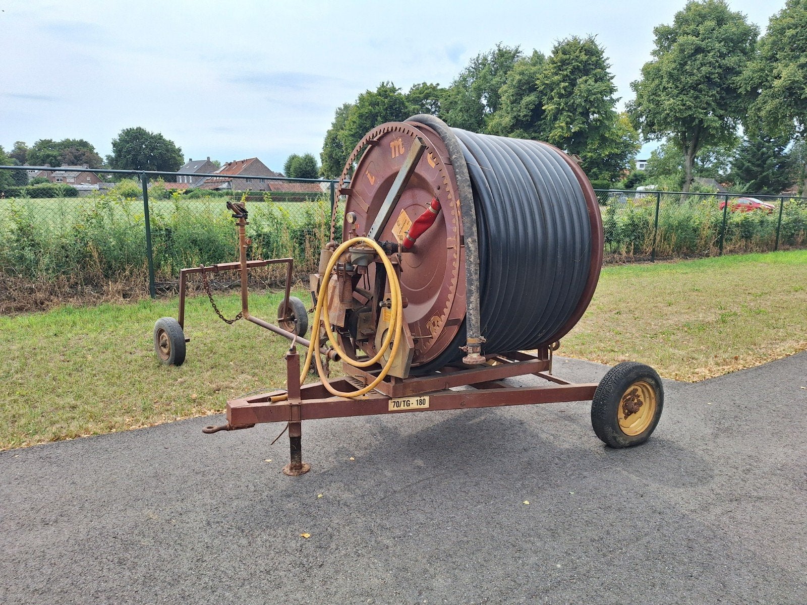 Beregenings haspel tractor pomp en moter pomp, Ophalen, Akkerbouw, Beregening en Drainage