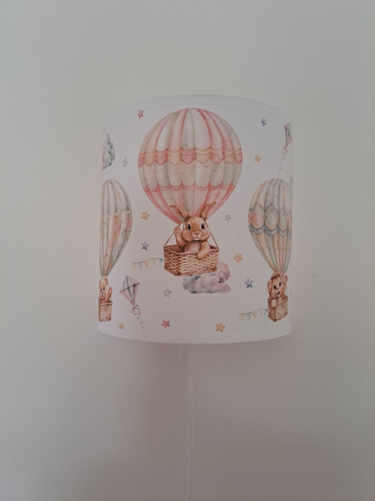 Waggel & Vriendjes wandlamp, Ophalen, Zo goed als nieuw, Stof, Kinderkamer,  Ballon, Dieren