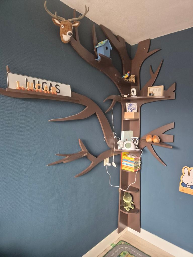 Decoratieve boom wandplank voor kinderkamer, Ophalen