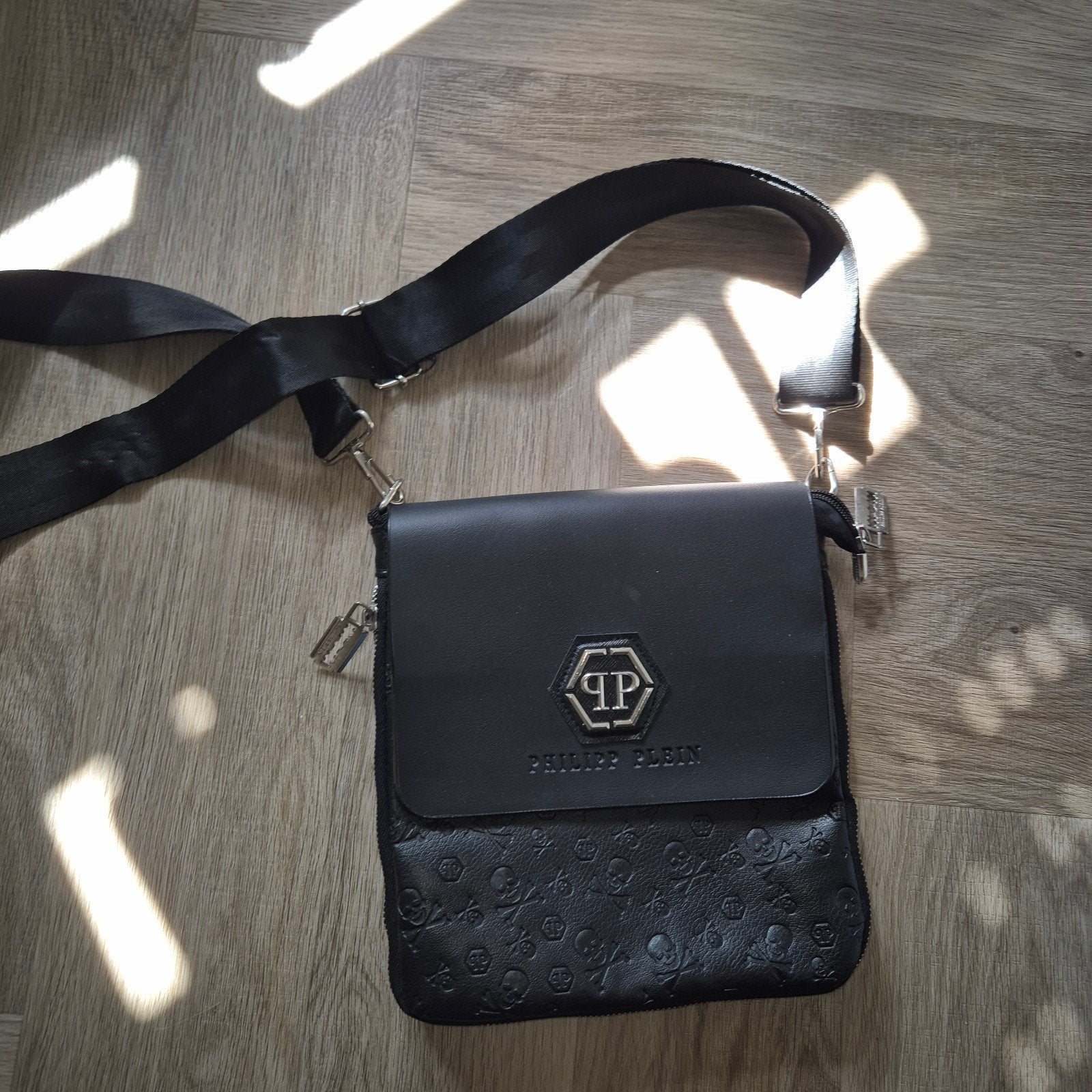 Philipp Plein Heren Tas  Zwart, Overige merken, Gebruikt, Zwart, Ophalen of Verzenden