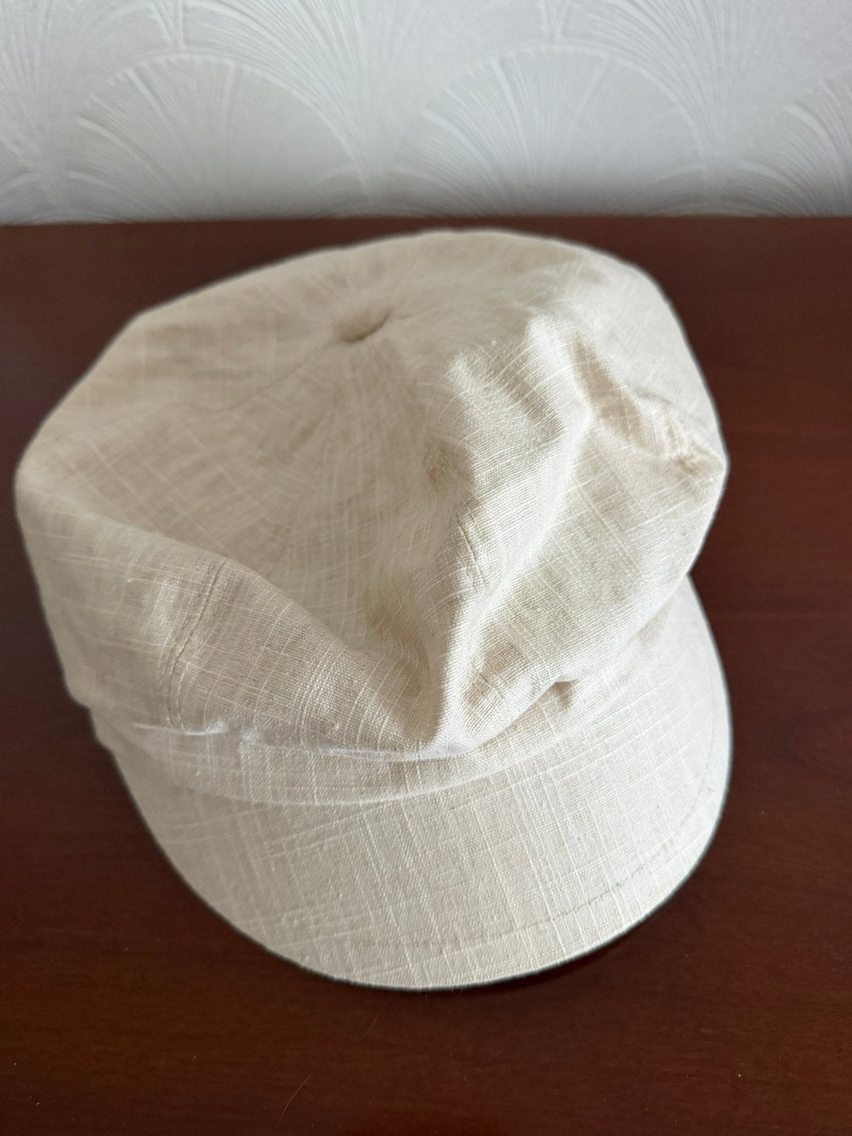Lichte pet van linnen en katoen, Ophalen of Verzenden, Zo goed als nieuw, One size fits all, Pet