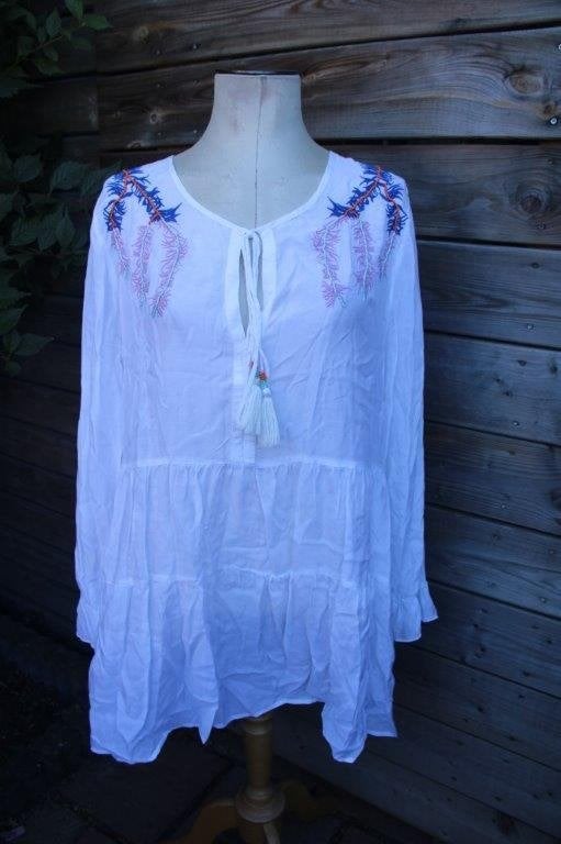 Tuniek wit/ kleur Didi mt 42 Vaste prijs, Kleding | Dames, Wit, Maat 42/44 (L), Didi, Ophalen of Verzenden