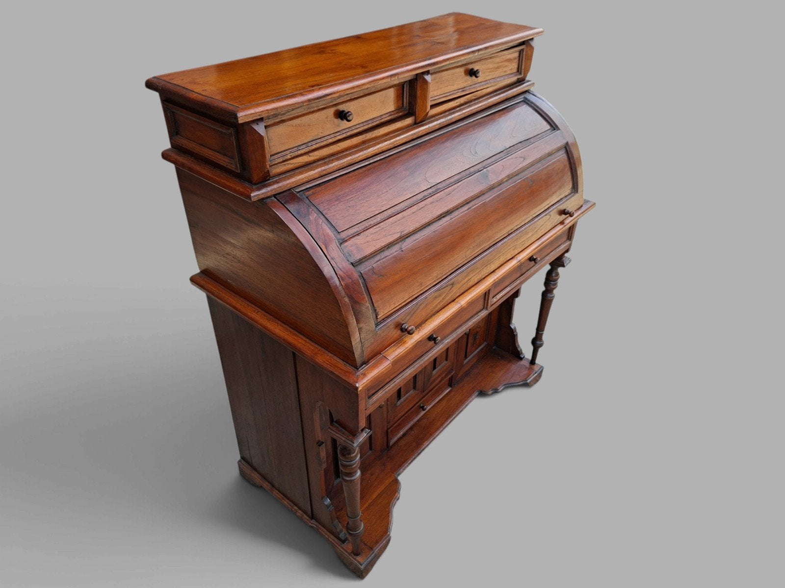 Antiek cilinderbureau,  rolluikbureau, secretaire, Huis en Inrichting, Ophalen of Verzenden