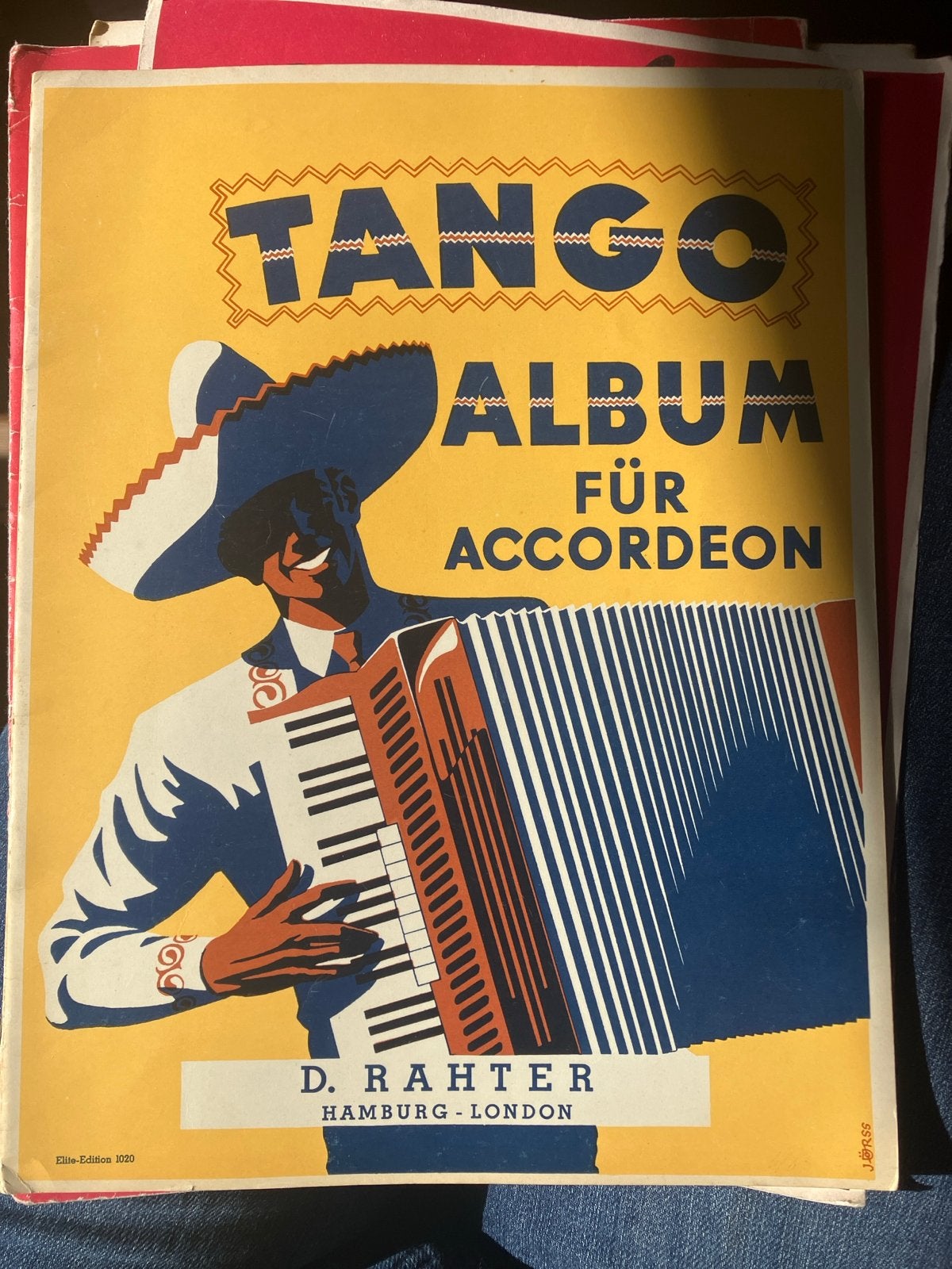 Tango Album voor Accordeon - D. Rahter, Muziek en Instrumenten, Latin en Salsa, Gebruikt, Overige soorten, Ophalen of Verzenden