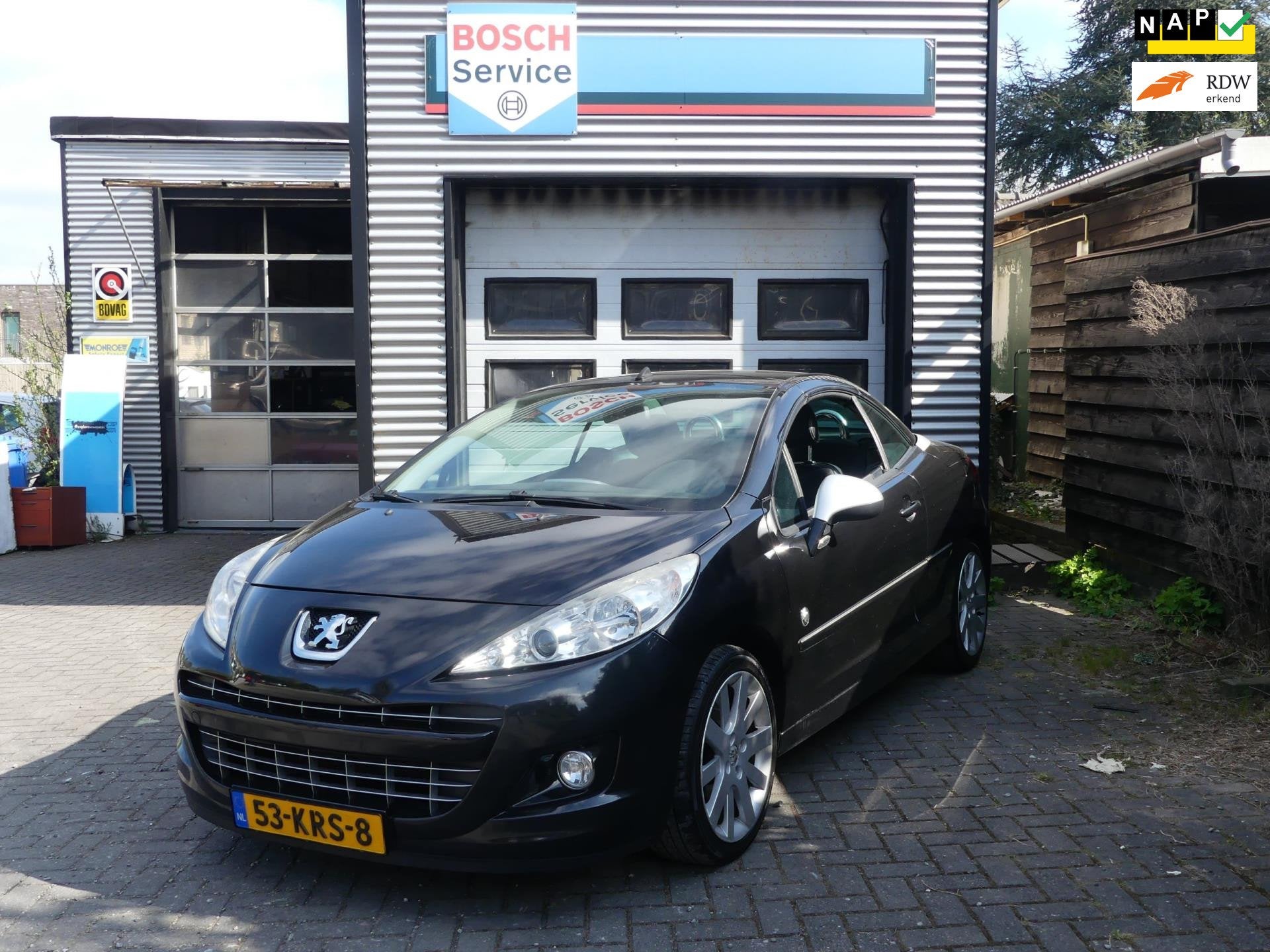 Peugeot 207 CC 1.6 THP Roland Garros Climate Control Cruise, Auto's, Gebruikt, Zwart, 4 cilinders, 4 stoelen