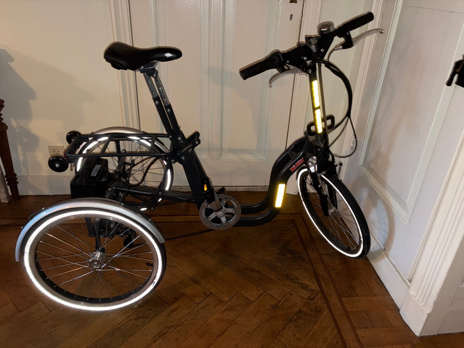 Opvouwbare elektrische Di Blasi R34 driewieler 20” 5 versn, Ophalen of Verzenden, Gebruikt, Velgrem