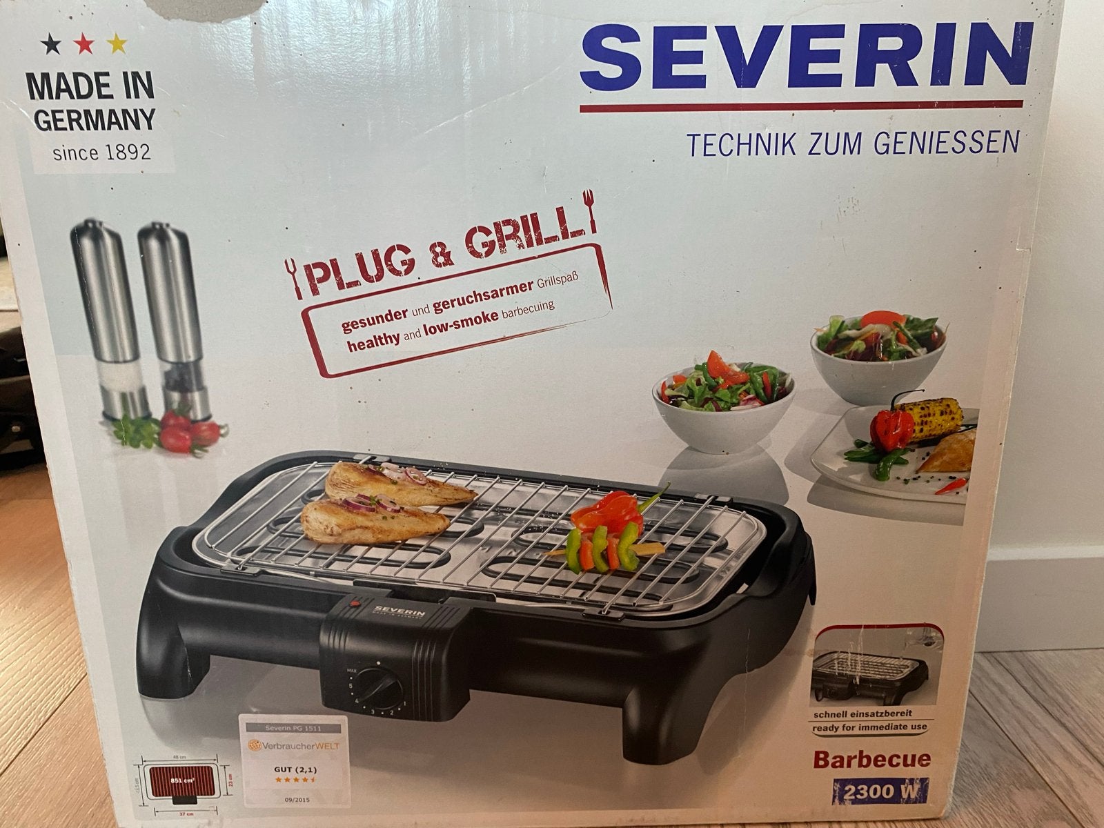 Severin Barbecue Grill 2300W - Elektrische Tafelgrill, Ophalen of Verzenden, Gebruikt