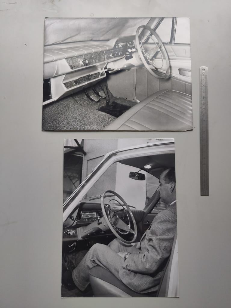 (305) Ford Zephyr Six interieur persfoto 2x, Verzamelen, Ophalen of Verzenden, Overige onderwerpen