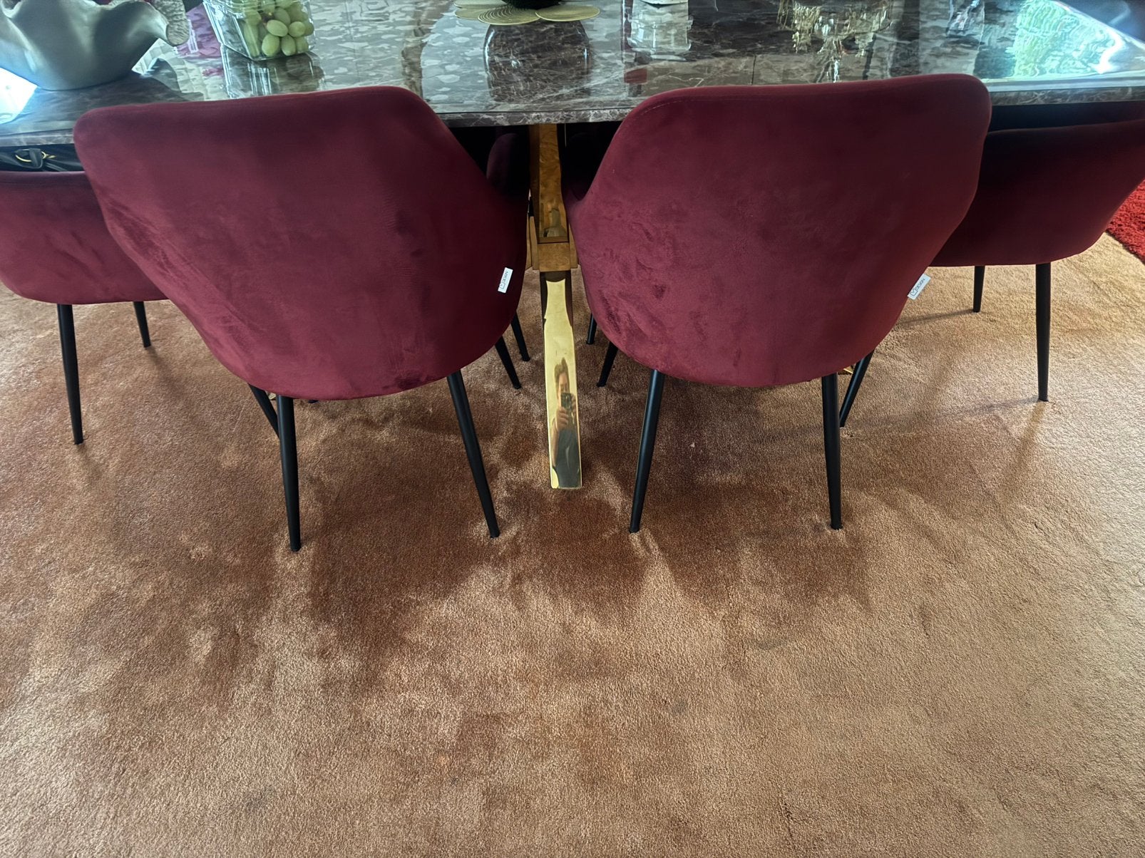 Te koop 6 bordeauxstoellen kuipstoelen, Ophalen, Zo goed als nieuw, Stof, Vijf, Zes of meer stoelen