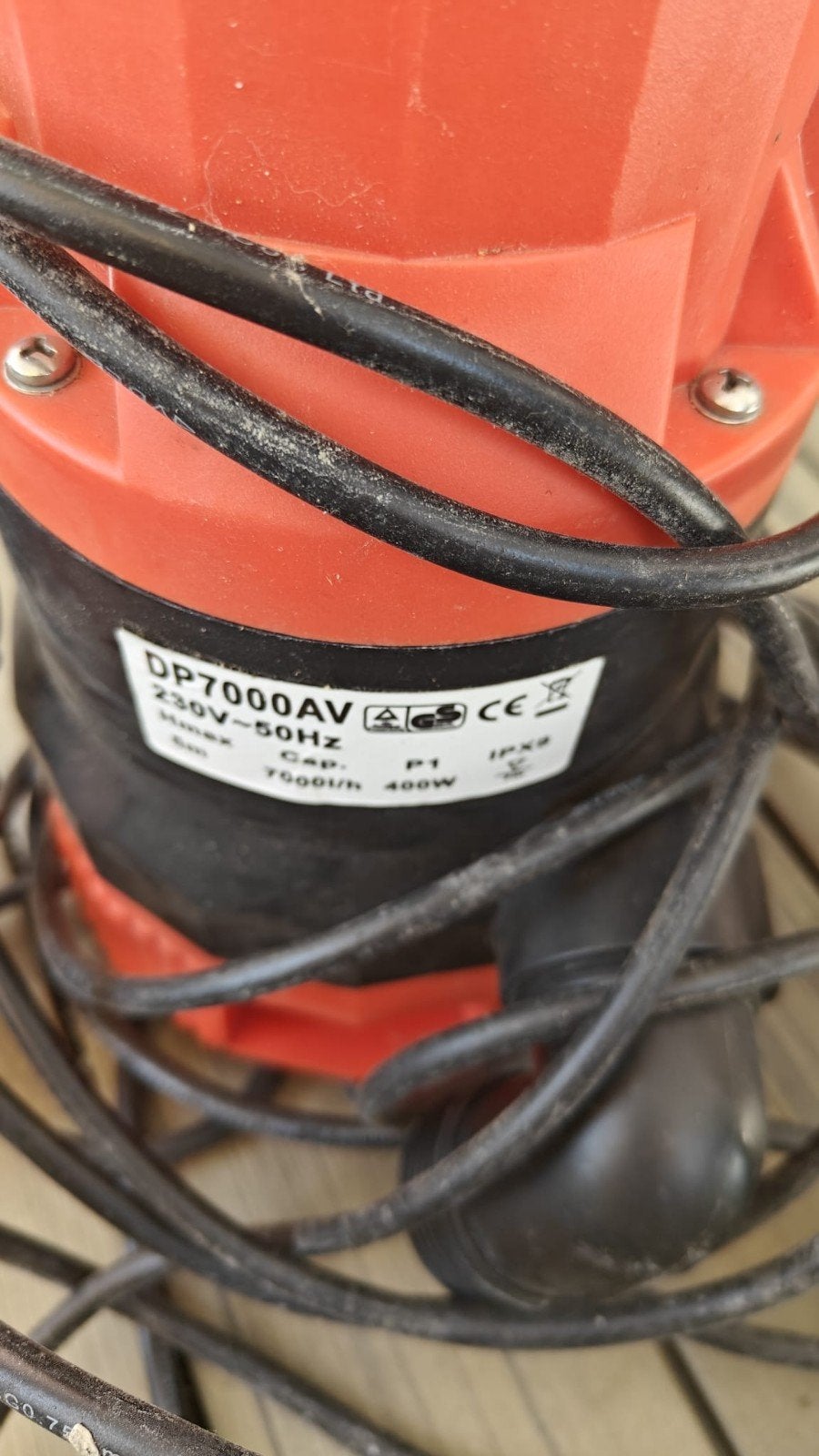 Dompel pomp 7000lh met slang, Ophalen, Gebruikt, Elektrisch, Dompelpomp