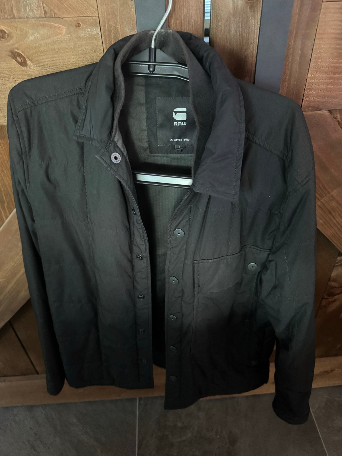 G-Star RAW Tussenjas Maat L - Gedragen, prima staat, Ophalen, Gedragen, Maat 52/54 (L), Zwart