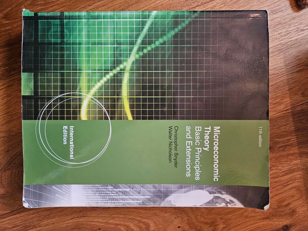 Microeconomic Theory: Basic Principles and Extensions, Boeken, Studieboeken en Cursussen, Gelezen, WO, Gamma, Ophalen of Verzenden