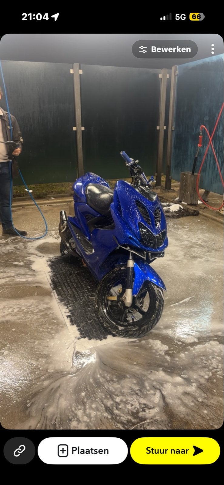 Yamaha Aerox Blauw, Fietsen en Brommers, Ophalen, Tweetakt, Gebruikt, Aerox