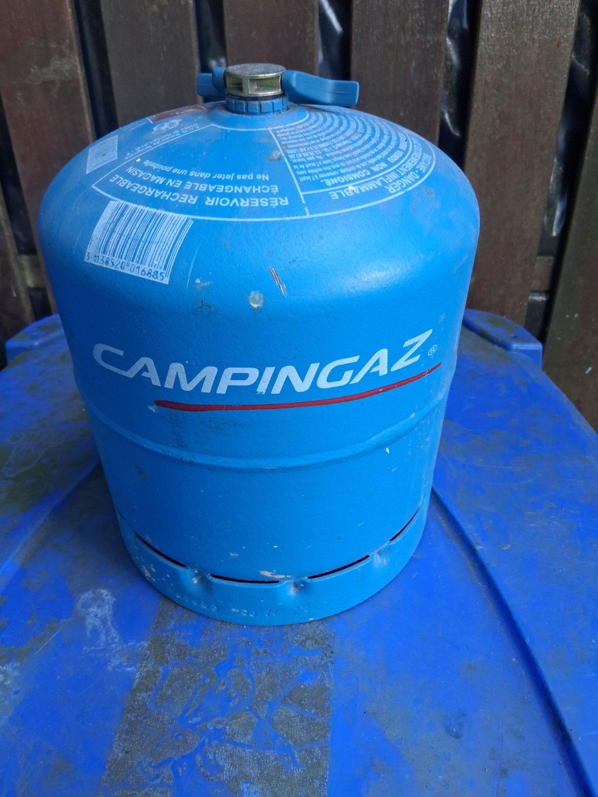 campingaz fles, Ophalen