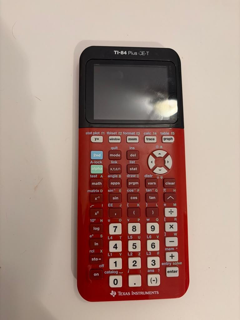 TI-84 Plus CE-T Grafische Rekenmachine Rood, Diversen, Rekenmachines, Grafische rekenmachine, Ophalen of Verzenden