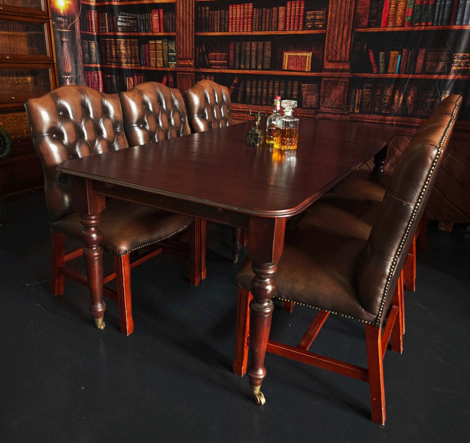 Chesterfield Dining Chairs Gevlamd Bruin - 6 stuks, Huis en Inrichting, Stoelen, Gebruikt, Bollenmarkt 14c Zwaagdijk Oost, Bruin