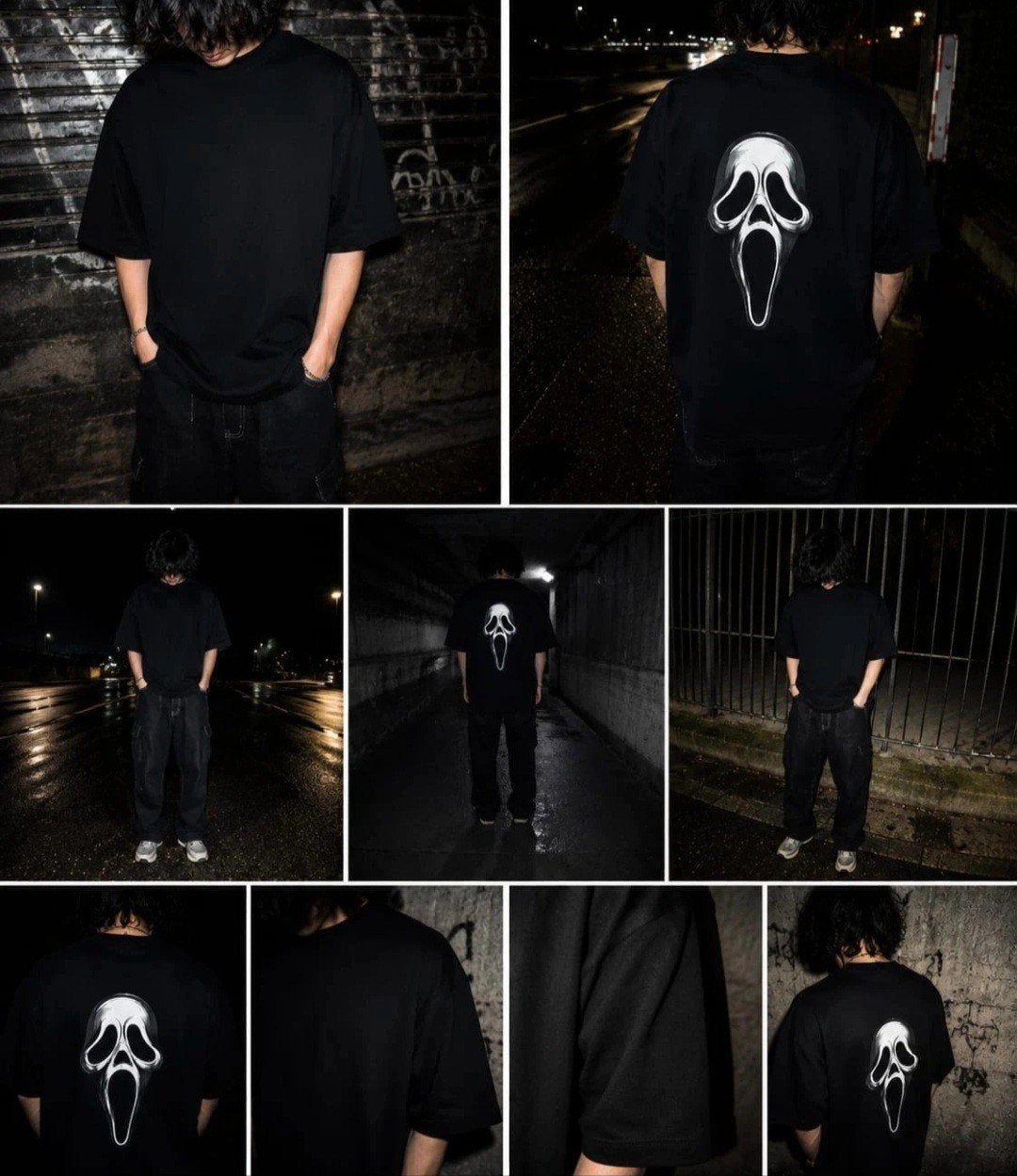 Zwart T-shirt met Scream Ghostface print - Maat L, Maat 52/54 (L), Onbekend, Verzenden, Zwart
