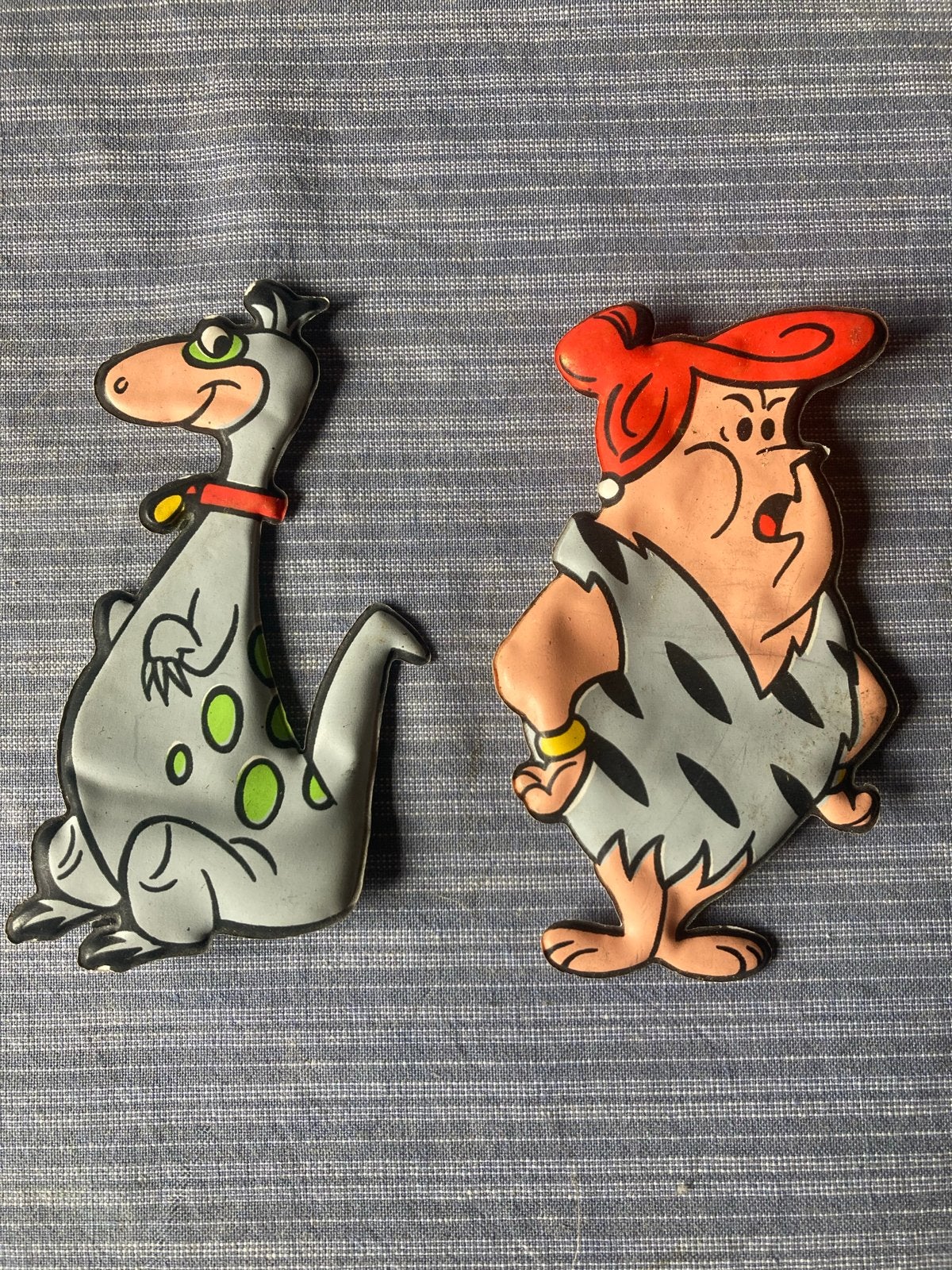 Vintage Flintstones figuren: Dino en Wilma (zacht plastic), Verzamelen, Ophalen of Verzenden, Gebruikt