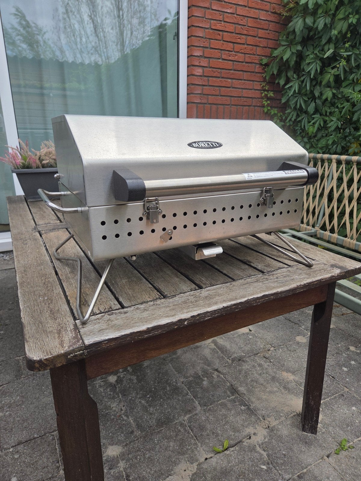 Boretti Piccolo draagbare gasbarbecue – RVS, Ophalen, Zo goed als nieuw, Borretti