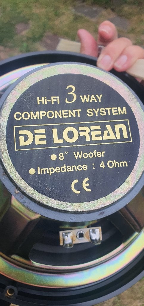 Delorean auto muziek systeem, Gebruikt, Inclusief kabels, Subwoofer, Ophalen