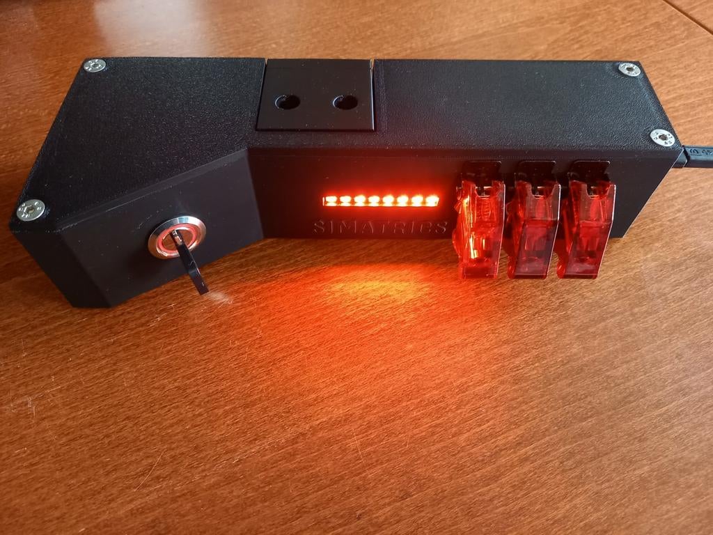 Simatrics startbox buttonbox met sleutel, Computers en Software, Joysticks, Nieuw, Ophalen of Verzenden