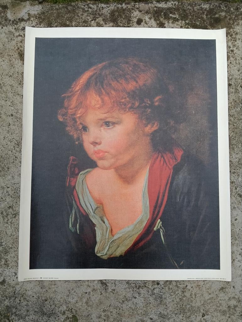 3 Vintage Kinderportretten - Decoratieve Kunstprints, Antiek en Kunst, Kunst | Schilderijen | Klassiek, Ophalen of Verzenden
