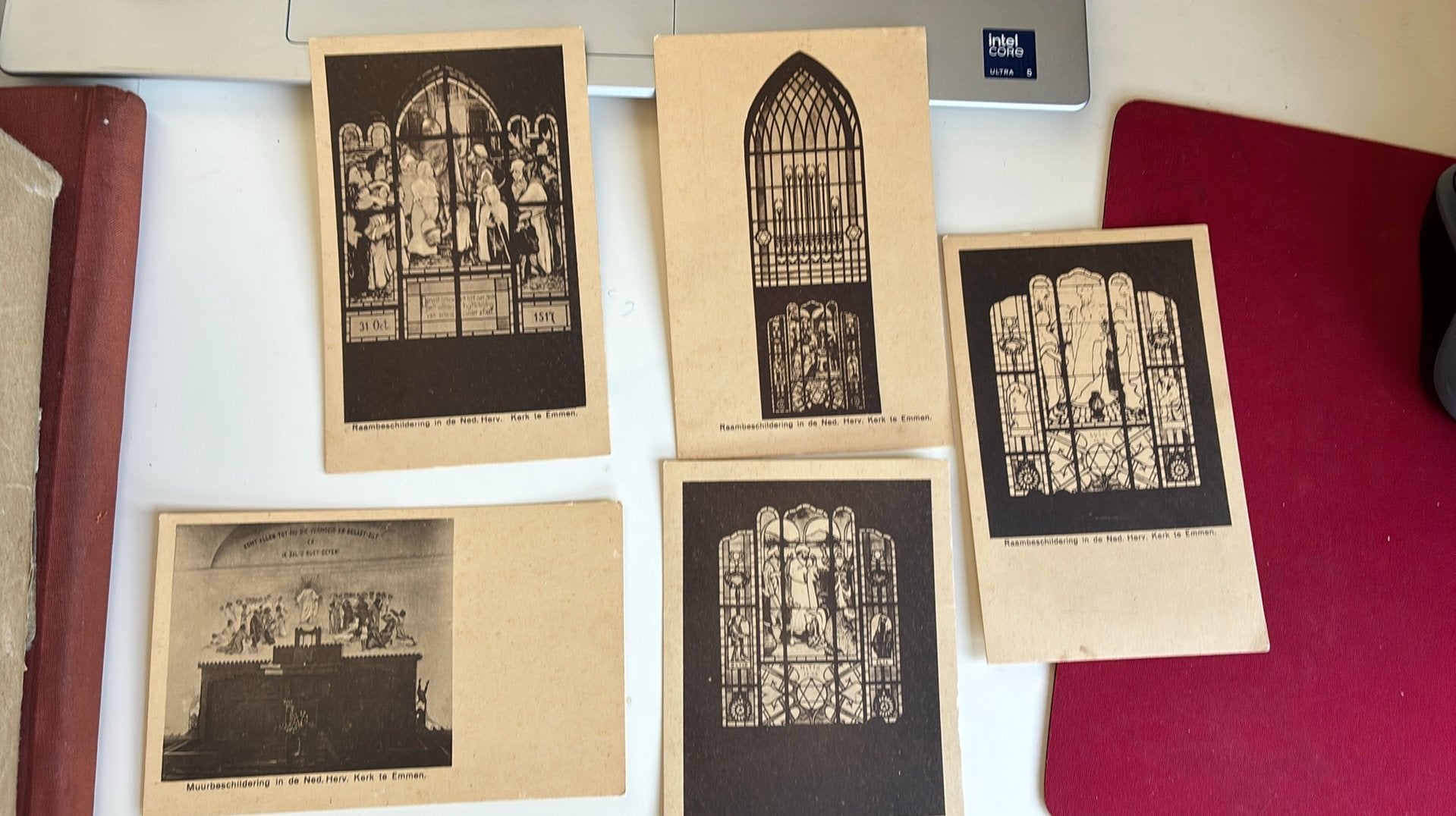 Set unieke kaarten hervormde kerk Emmen, Ophalen of Verzenden, 1940 tot 1960, Ongelopen, Drenthe