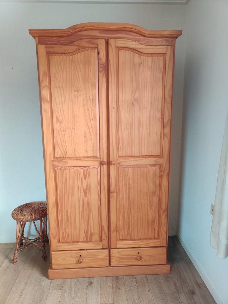 kledingkast met leg en hang en lades, Huis en Inrichting, Kasten | Kledingkasten, Gebruikt, 100 tot 150 cm, 50 tot 75 cm, Ophalen
